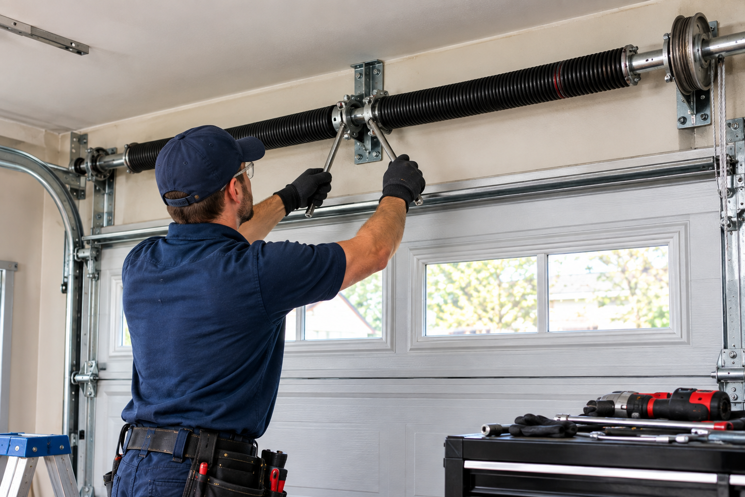 Garage door spring replacement service in Elko New Market